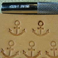 Kožni alat za žigosanje, E sidrić Geometrijska pečata, Craft Japan Cottercraft alat