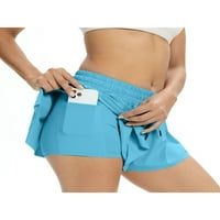 Flowy Atletski kratke hlače za ženske teretane joga vježbanje trčanje biciklističke leptir teniske suknje