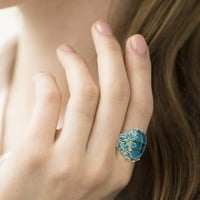 Pgeraug pokloni za žene kap u obliku vode u obliku full dijamantskih ljubavnika Prsten modni šuplji