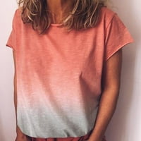 Ljetna ušteda Clearence Shopeessa Bluze za žene Ležerne prilike gradijentne boje majice kratkih rukava