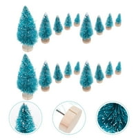 Mini božićna stabla minijaturna borova stabla Sisal drveće sa drvnim bazama