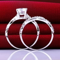 Set Girls Ring Cross Design Dekorativni nakit Pribor Rhinestone Inlaid prsten za vjenčanje