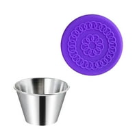 Mnjin preljev s preljevom Mali kontejneri sa poklopcima od nehrđajućeg čelika Cup Cup čaše za utovarivač za ručak Bento Bo Purple