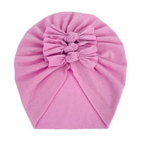 Fvwitlyh Hat Toddler Baby Boys Girls Solid Cap Bowknot Elastics Turban Hat Toddler Girls Hat