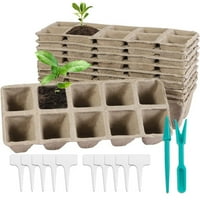 Komplet za starter sjemena udisajnih posuda za disanje Posuda organska biorazgradiva klijavi nosači za sadnice vrtlare za vrtne bašte