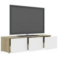Loewten TV ormar White i Sonoma Hrast 47.2 X13.4 X11.8 Dizajnirano drvo