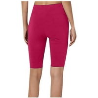 Lopecy-Sta Fashion Women Yoga Tajice Fitness Trčanje Teretana Dame Solid Sports Aktivni hlače Bane Akcije Clearence Teretane Kratke hlače Žene Hot Pink