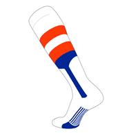 Bejzbol duge čarape za stremene bijele, narančaste, kraljevske - srednje