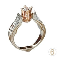 Nakit za čišćenje ispod $ verpetridure New Creative Rose Simulacijska dijamantska prstena za vjenčanje