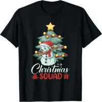 Snowman Dabbing Squad Božićno drvce podudaranje porodičnih Xmas majica poklon crni tee
