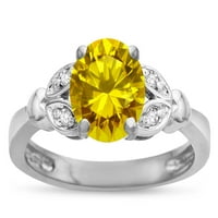 Star K Okrugli originalni citrinski markejski dizajn Obećaj zaručnički prsten u KT bijeloj zlatnoj veličini