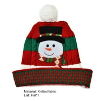 Moćnolink elk uzorak santa claus uzorak božićna šeširka djeca za odrasle snjegović plišani kugli pleteni