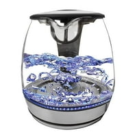 Preciznost bežičnog stakla Električna vruća vode čajnik čajnik plavi LED nehrđajući čelik BPA Besplatno 1.7L čajnik čajnika