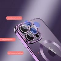 Feishell magnetski čist futrola sa zaštitom leća fotoaparata za iPhone Pro MA, kompatibilan sa magsafe bežičnim punjenjem, stilskim pločama prozirnim prozirnim tankim futrolom, zlatom