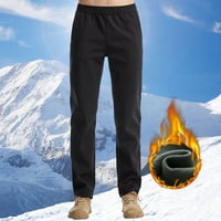 Leey-World Hlače za muškarce muške casual tople hlače od solidnih hlača na vanjskim hlačama plišane