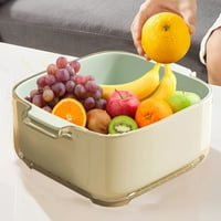 VNTUB Clearence Dvostruki sloj odvodi korpu s poklopcem, kuhinjom voće i povrća, kućni prijenosni umivaonik