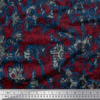 Soimoi Rayon tkanina cvjetna i marokanska damaska ​​otisnuta zanatska tkanina od dvorišta široka