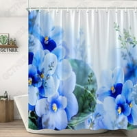 Butterfly cvjetni tuš za tuširanje ljubičasta plava postrojenje cvjetna umjetnost kupaonica dodatna