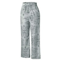 Pantalone za žene za žene visoke struk ženske hlače Ležerne prilike ženske povremene pantalone za ispis