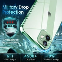 Crystal Clear futrola za iPhone 12, [ne žutiling] [Zaštita kamere] [Ispitivanje padova vojnog razreda]
