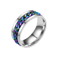 CHAOLEI prsten za žene Zlatni i srebrni prsten za boce titanijum set rotacijski lančani lančani prsten