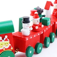 Opolski božićni mini drveni vlak za odmor Ornament Xmas Decor Decro Dečji igrački poklon