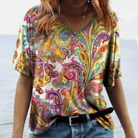 Ljetni vrhovi za žene Trendy majice s kratkim rukavima slatke ljetne casual majice labavi fit bluze