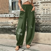 Xinqinghao žene Jogger Hlače Ženske hlače na pune boje pantalone hlače elastični džepovi širine širine