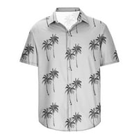 Dxhmoneyh Muška havajska majica Veliki i visoki ležerni majice dolje majice Ljetni kratki rukav Isključivanje