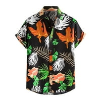 Beeyaso proljeće i ljetna muška majica na plaži Havajski košulja s kratkim rukavima XXL