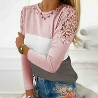 Pad džempera za žene prevelizirani džemperi za žene čipke šuplje od vrhova pada hladnih ramena košulje