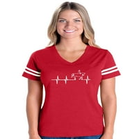 Ženski fudbalski fini dres majica - Hlačni kanjivi za srce