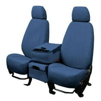 Caltrend Stražnji podijeljeni nazad i čvrsti jastuk Tweed navlake za sjedala za 2012 - Toyota Camry - TY456-04ta plavi umetak i ukrašavanje