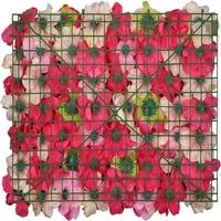Trgovina za obrezivanje Umjetno cvijeće Zidne ploče 60x, Topaz Crvena, ružičasto ružičasto i breskva