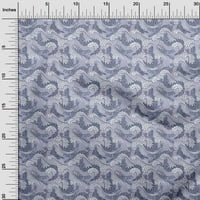 Onuone pamučne kambric sivkasto ljubičaste tkanine azijske japanske talasne haljine materijal tkanina
