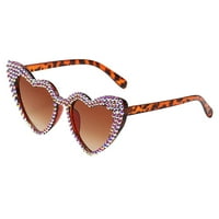 Hesxuno Heart Sunčane naočale za žene Bresch Heart Diamond Sunčanice Slatka mačka Oko za sunčane naočale