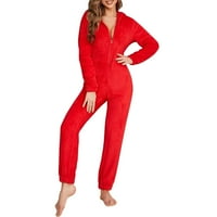Wofedyo pidžame za žene Slim pidžama sa kapuljačom sa zatvaračem pajamas 3D uho dugme couty odijelo