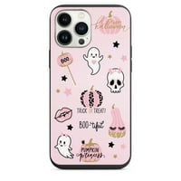 Sjeverniji ružičasti Halloween Ghost i bludni kanal za dizajn puckkina za iPhone XS XR SE PRO MA MINI