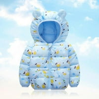 Zimska jakna za djecu za bebe Dolje pamučni vjetroottirani zimski kaputi sa slatkim tiskanim 4- godine