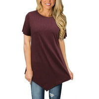 Ženska ljetna majica casual okrugla vrha modne labave kratkih rukava, novost grafička bluza m