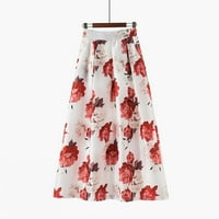 Cuoff suknja ženska maxi suknja boho ljetna suknja plutana retro dugačka suknja midi suknja