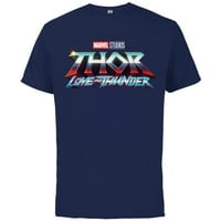 Marvel Thor: Love and Thunder filmove logo - pamučna majica kratkih rukava za odrasle - prilagođena-atletska
