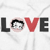 Betty Boop Cartoon Polka Dots Love Hoodie Dukserice Žene Brisco Brands 5x