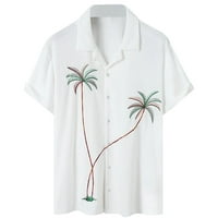 FSQJGQ muške havajske košulje s kratkim rukavima od tiskanog gumba dole Summer Beach majice za bluze