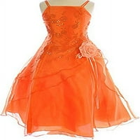 Corner Trostruko slojevljeno Organza haljina za Big Girl Orange HC1110C