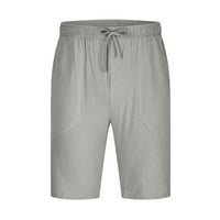 Popust Bermuda kratke hlače za muškarce Čvrsti džep elastični struk ravne polovice hlače hlače sportske