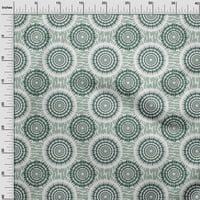 Onuone pamučni dres tamne zelene tkanine krug Blokiraj DIY odjeću prekrivajući tkaninu za ispis tkanine