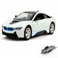 Diecast Car W Trailer - BMW I Coupe Hardtop, Bijela - prikazuje 79359WT - Skala Diecast Model igračka