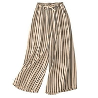 TUPHREGYOW ženske hlače Clearsy opušteno udobne klasične čvrste struke rastezljive hlače nove stil prozračne