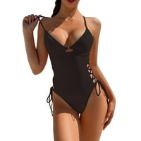 Žene Modni jednodijelni bikini kupaći kostimi kupaći kostimi kupalište za plažu bikini crna l